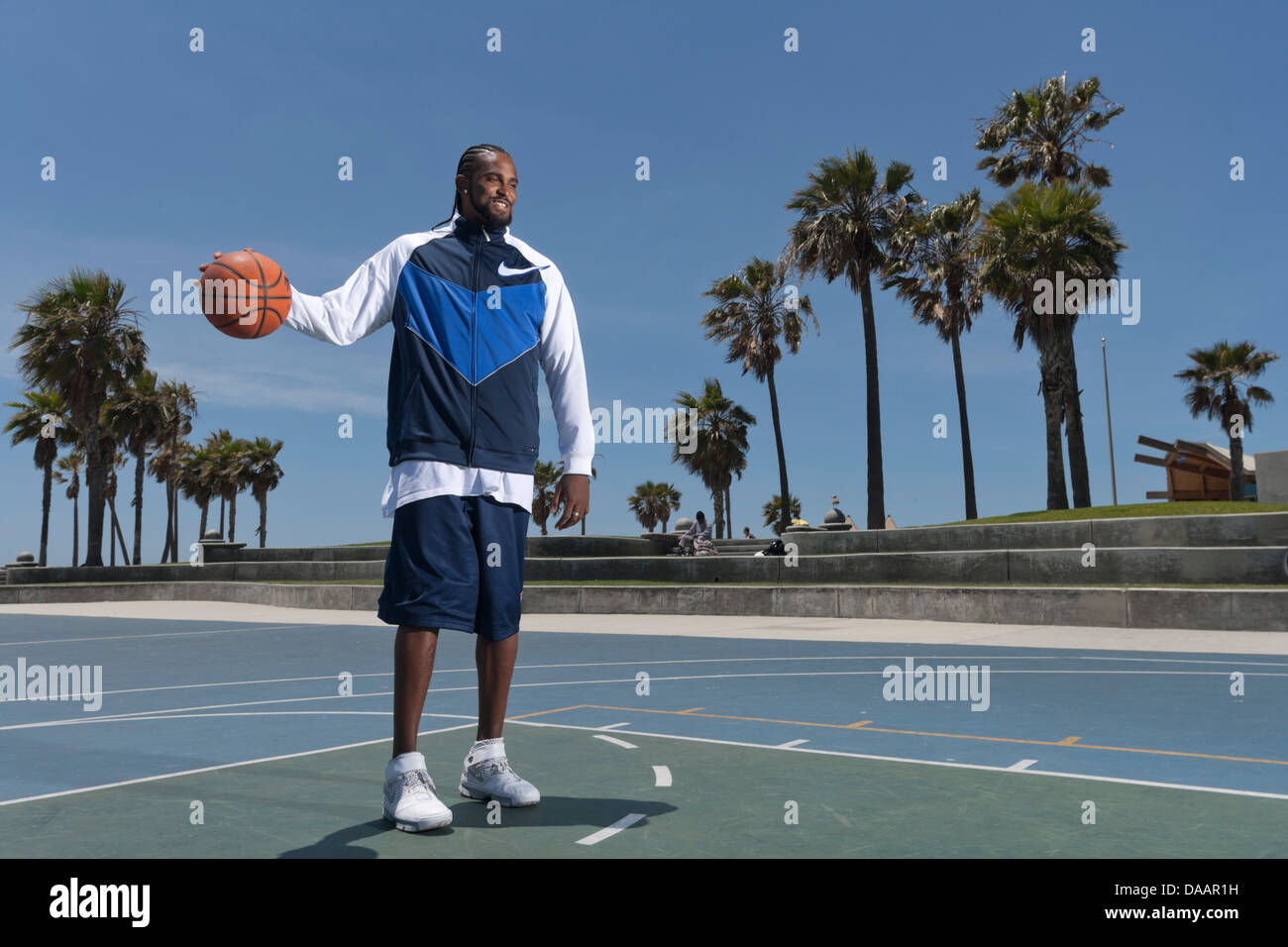 LOS ANGELES, CA-Juni 06: Ronny Turiaf spielen Basketball in Los Angeles, Kalifornien, USA am 6. Juni 2007. Stockfoto