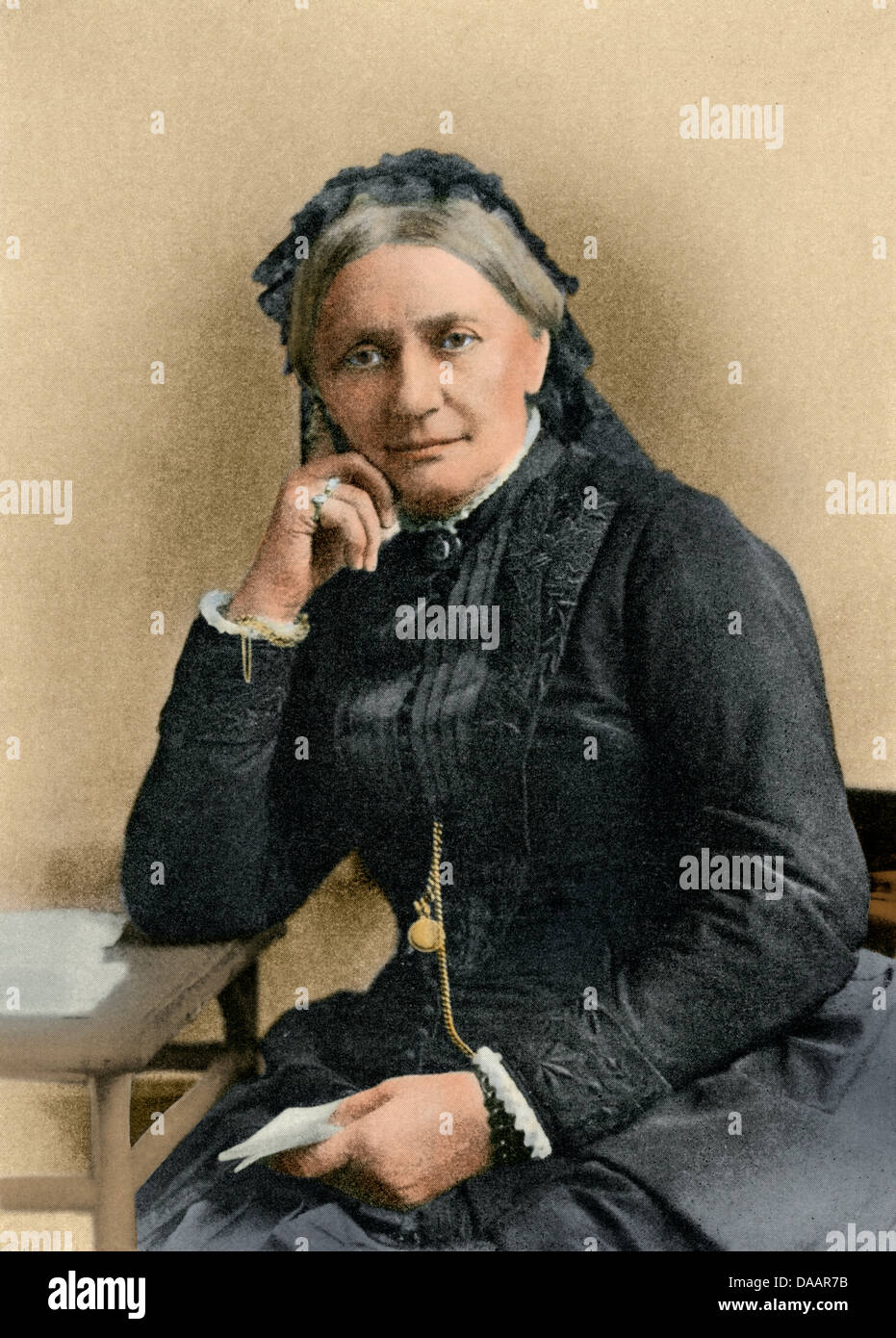 Pianistin Clara Schumann, Ehefrau von Robert Schumann. Digital getönte halftone einer Fotografie Stockfoto