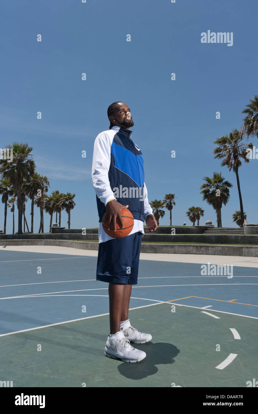LOS ANGELES, CA-Juni 06: Ronny Turiaf spielen Basketball in Los Angeles, Kalifornien, USA am 6. Juni 2007. Stockfoto