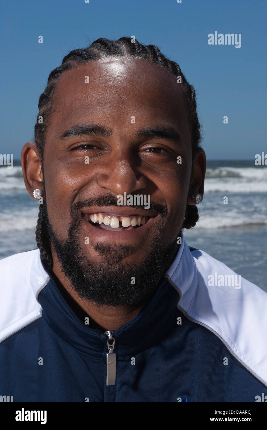 LOS ANGELES, CA-Juni 06: Ronny Turiaf spielen Basketball in Los Angeles, Kalifornien, USA am 6. Juni 2007. Stockfoto