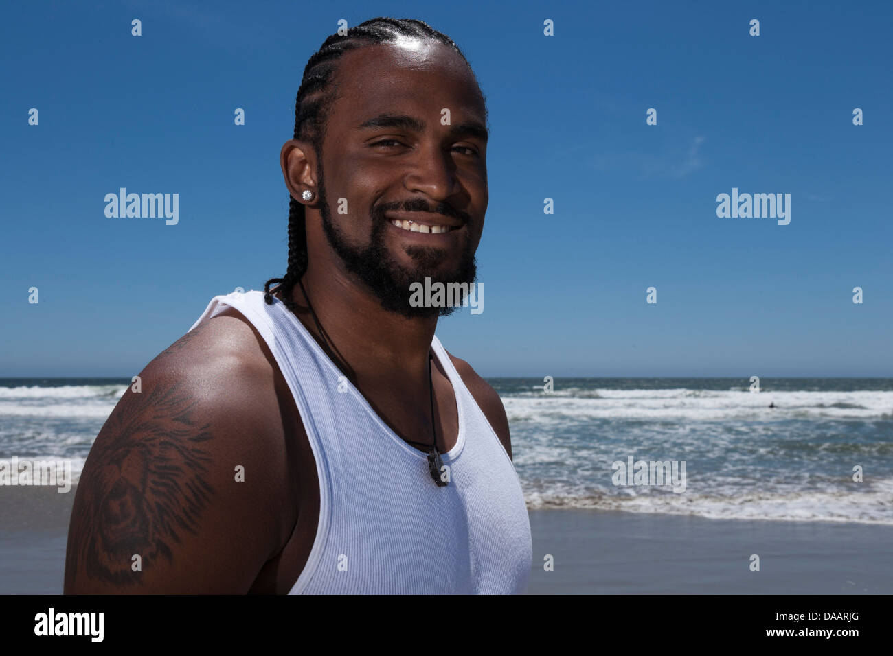 LOS ANGELES, CA-Juni 06: Ronny Turiaf spielen Basketball in Los Angeles, Kalifornien, USA am 6. Juni 2007. Stockfoto