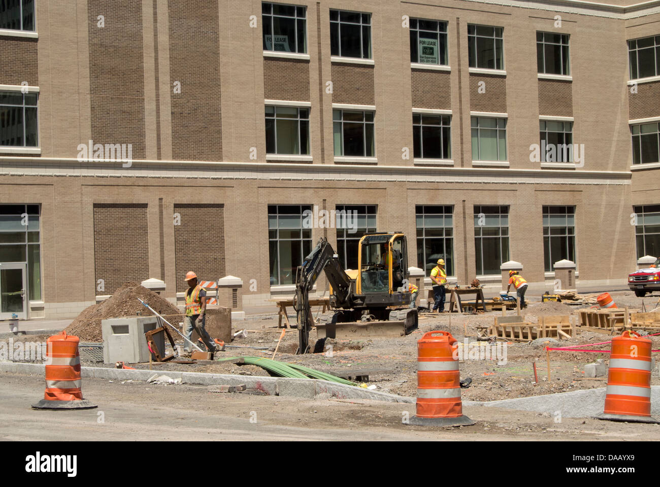 Baustelle Rochester NY USA. Stockfoto