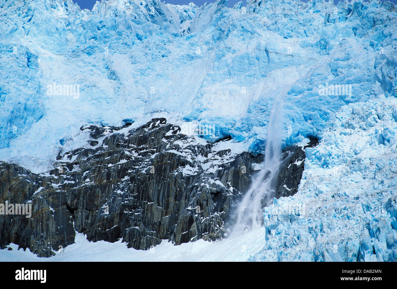 Nordwestlichen Gletscher, Kenai Fjords National Park, Alaska, USA, Gletscher, Eis, Schnee, Kälte, blau, Riss, schneit, Herbst, Wasser, roc Stockfoto