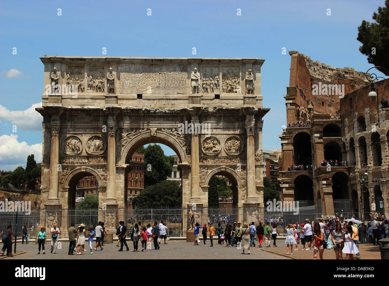 Bogen des Constantin.Rome. Stockfoto