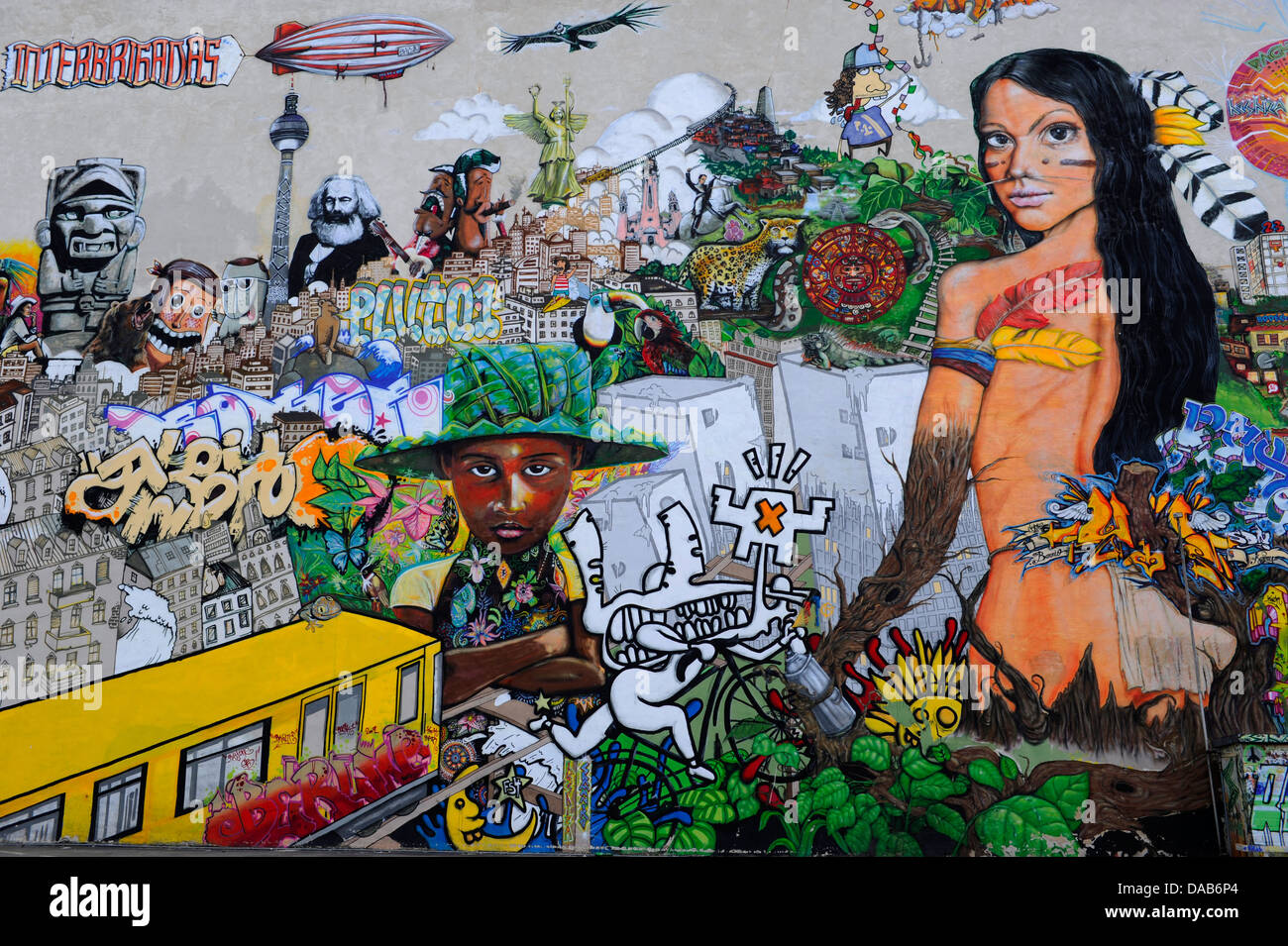 Größte Graffiti Berlin Stockfoto