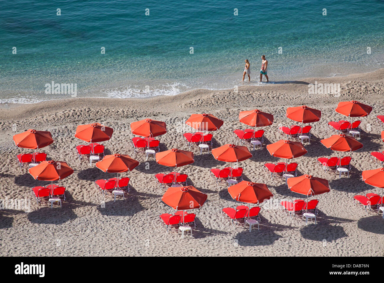 Valtos Strand, Parga, Epirus, Griechenland, Europa Stockfoto