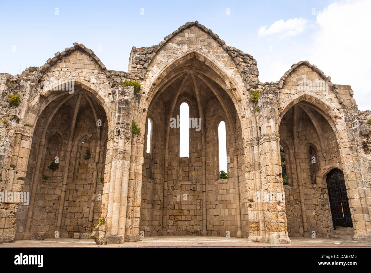 Kirche der Jungfrau von der Burgh, Altstadt von Rhodos, Rhodos, Griechenland Stockfoto