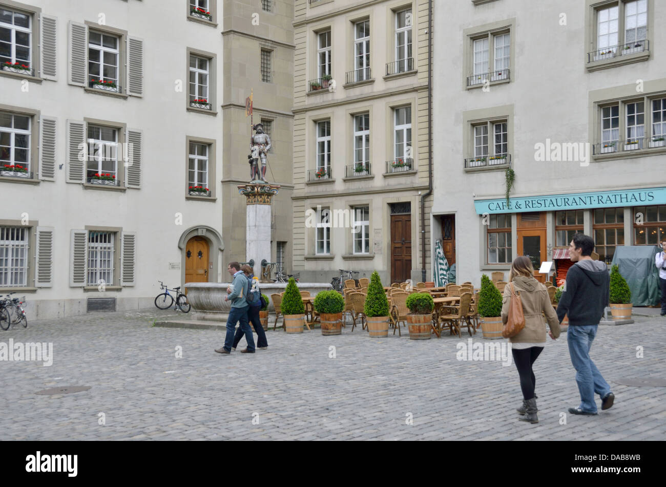 Rathausplatz, Bern, Schweiz Stockfoto