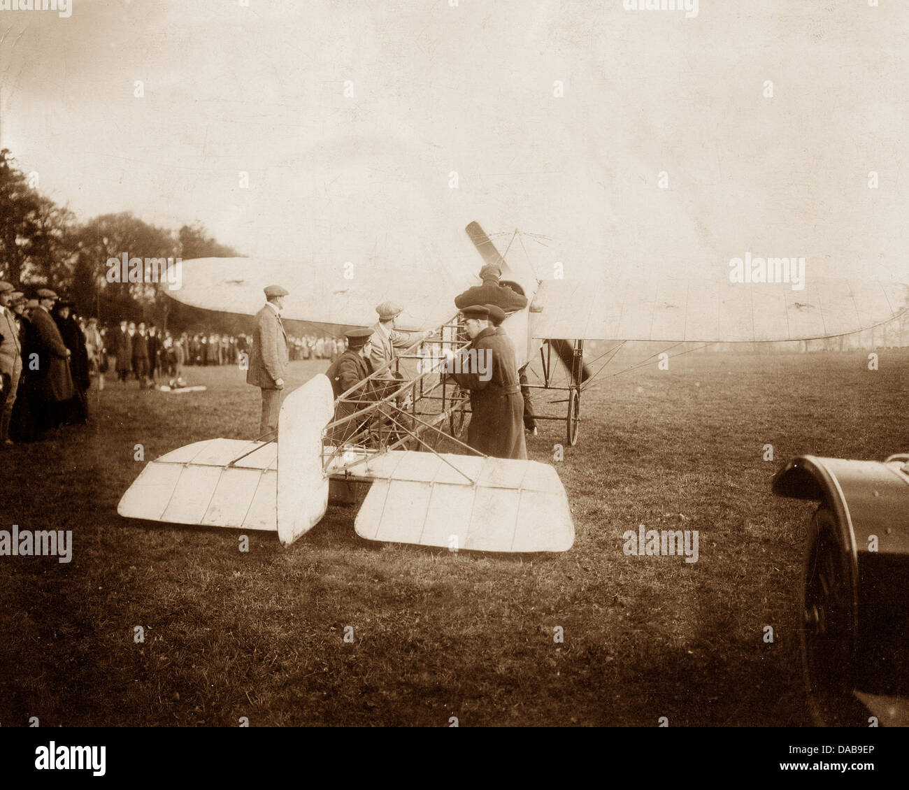 Gustav Hamel Eindecker in Cirencester frühen 1900er Jahren Stockfoto