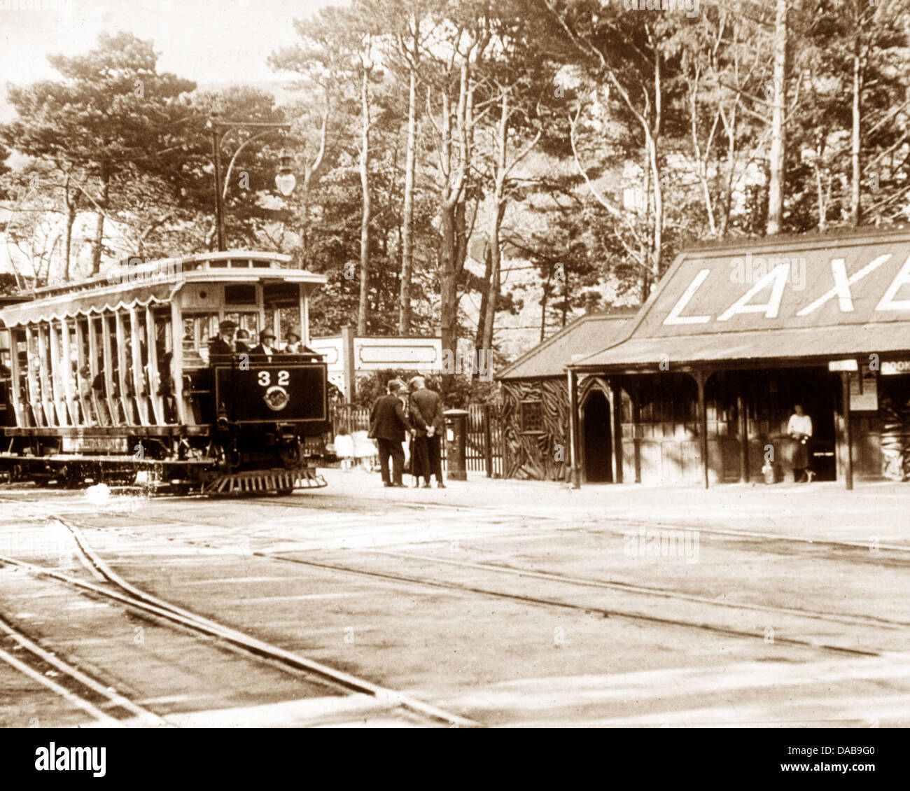 Laxey Station Isle Of Man 1900 Stockfoto