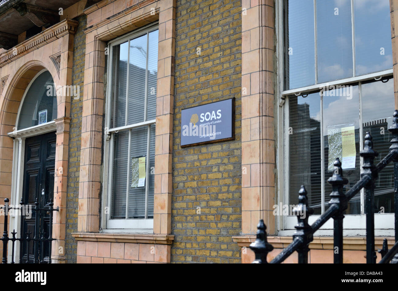 SOAS University of London Language Centre in Thornhaugh Straße, Russell Square, Bloomsbury, London, UK Stockfoto