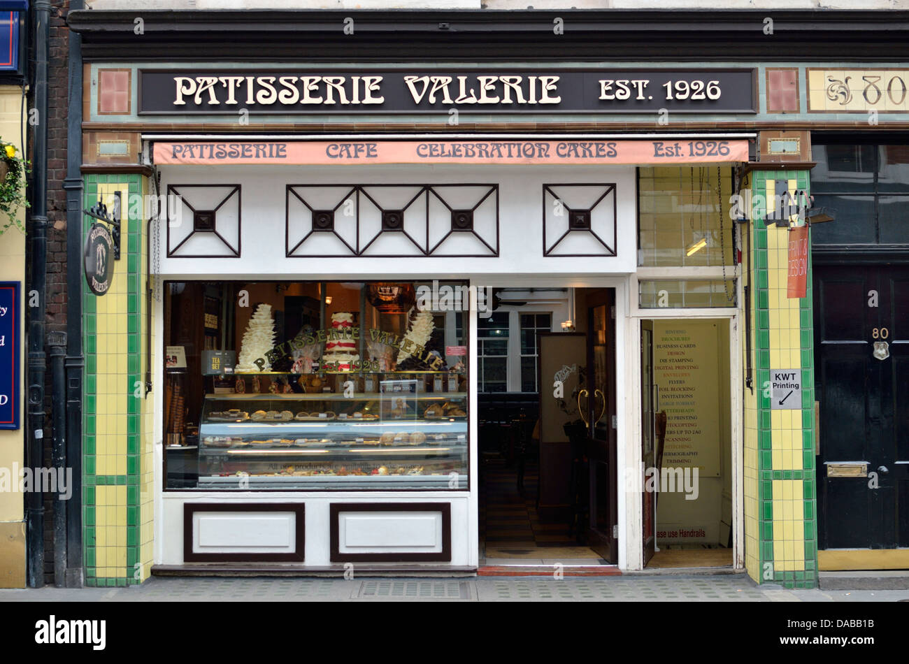 Patisserie Valerie in lange Acre, Covent Garden, London, Vereinigtes Königreich. Stockfoto