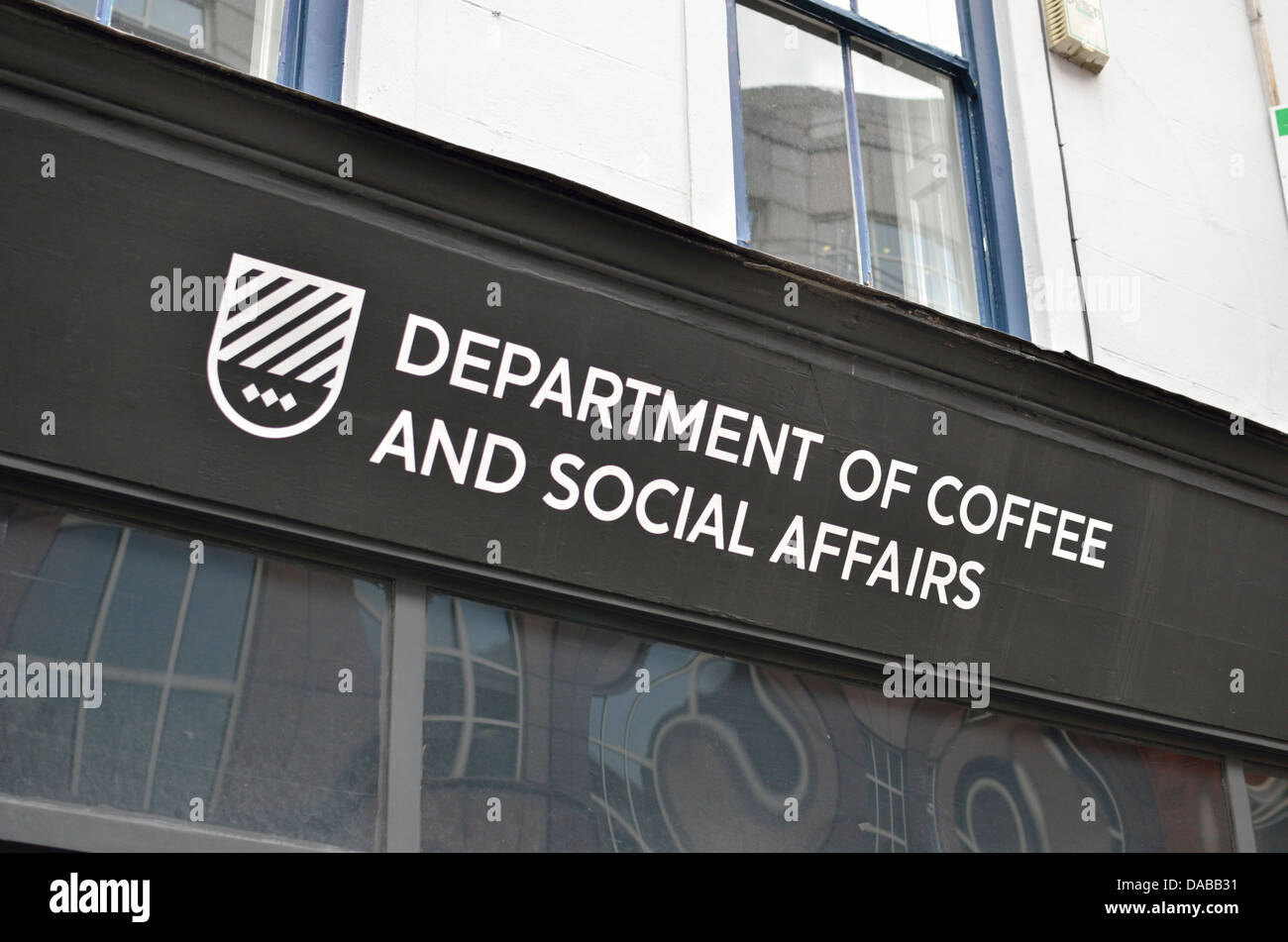 Abteilung von Kaffee und Soziales Kaffeehaus Café in Leder Lane, Farringdon, London, Großbritannien Stockfoto