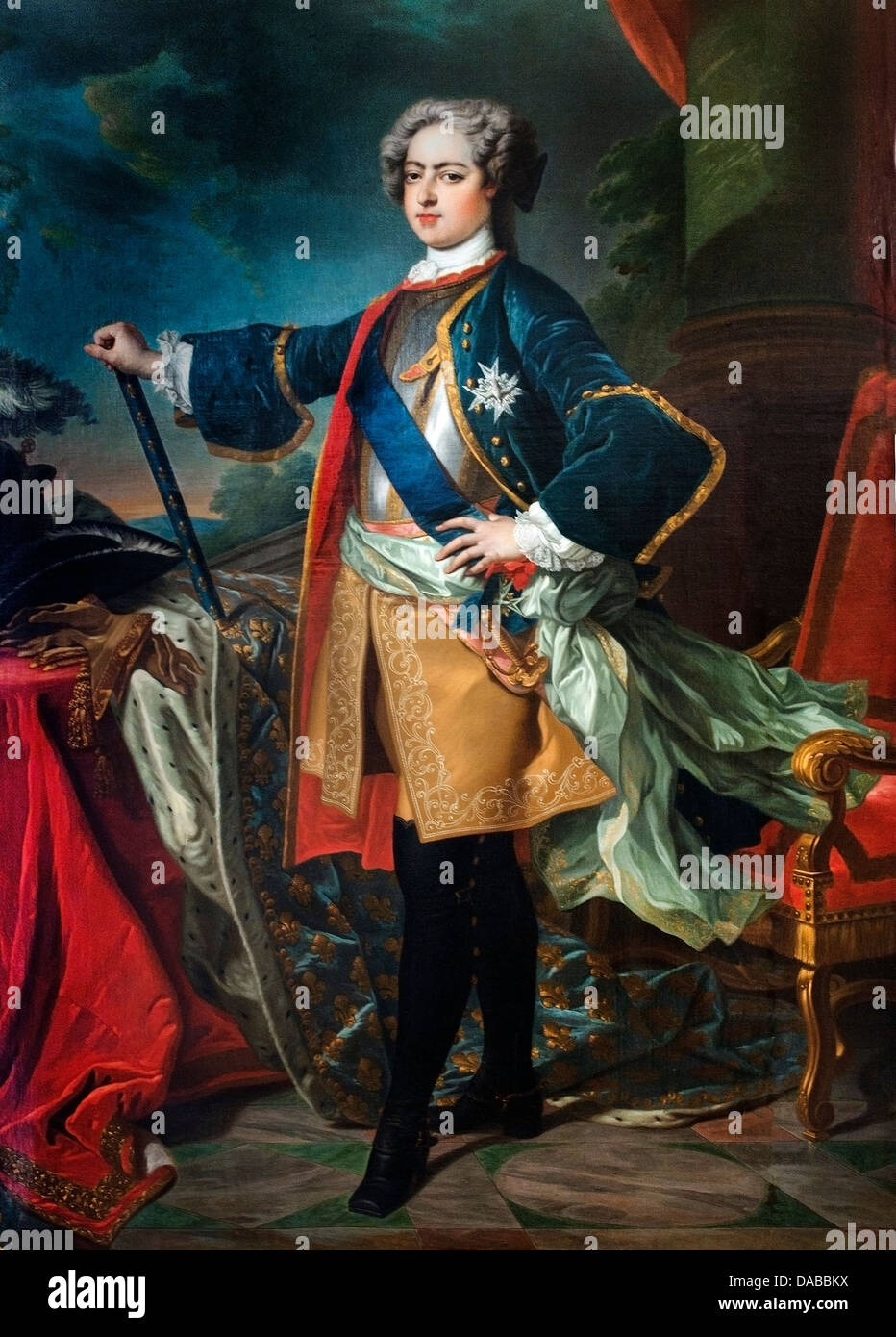 König Louis XV 1723 Anonyme d'Après-anonym nach Jean-Baptiste Van LOO Frankreich Stockfoto