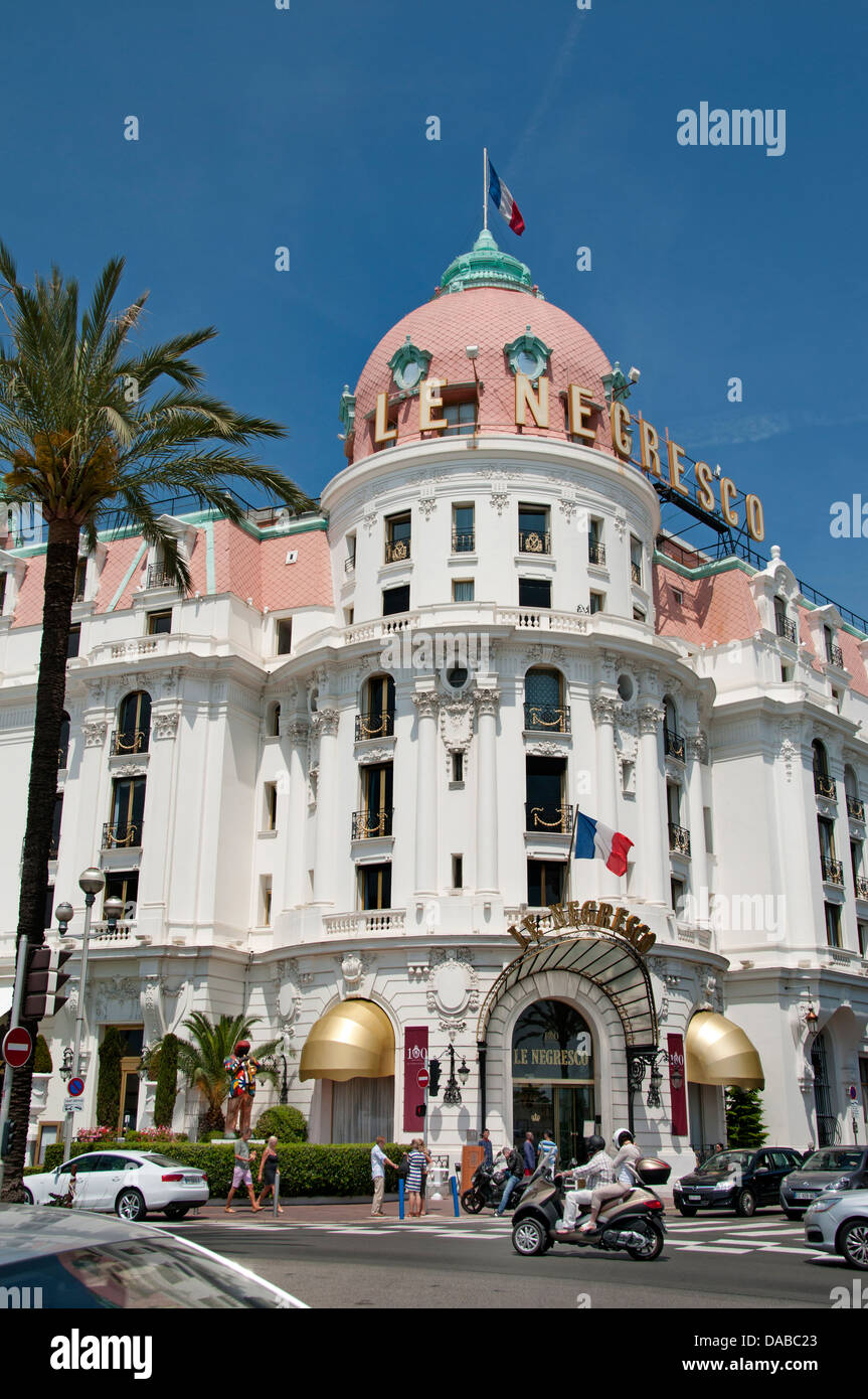 Luxus-Hotels - Hotel Negresco Nizza Strand Promenade des Anglais französische Riviera Côte d ' Azur Frankreich Stockfoto