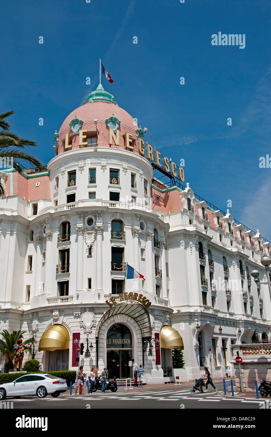 Luxus-Hotels - Hotel Negresco Nizza Strand Promenade des Anglais französische Riviera Côte d ' Azur Frankreich Stockfoto