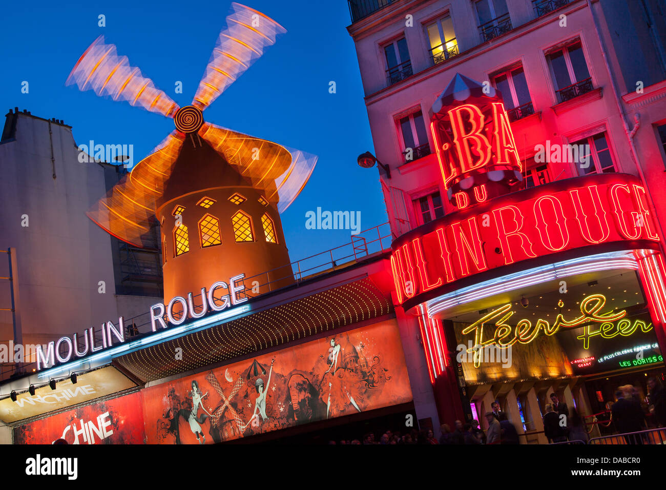 Moulin Rouge (1889), Welt berühmten Kabarett, Pigalle, Paris Frankreich Stockfoto