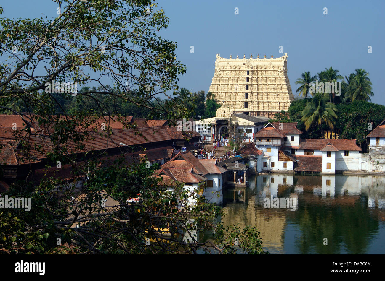 Trivandrum Thiruvananthapuram Shri Padmanabhaswamy Tempel Kerala Indien, weltweit reichste Tempel Stockfoto