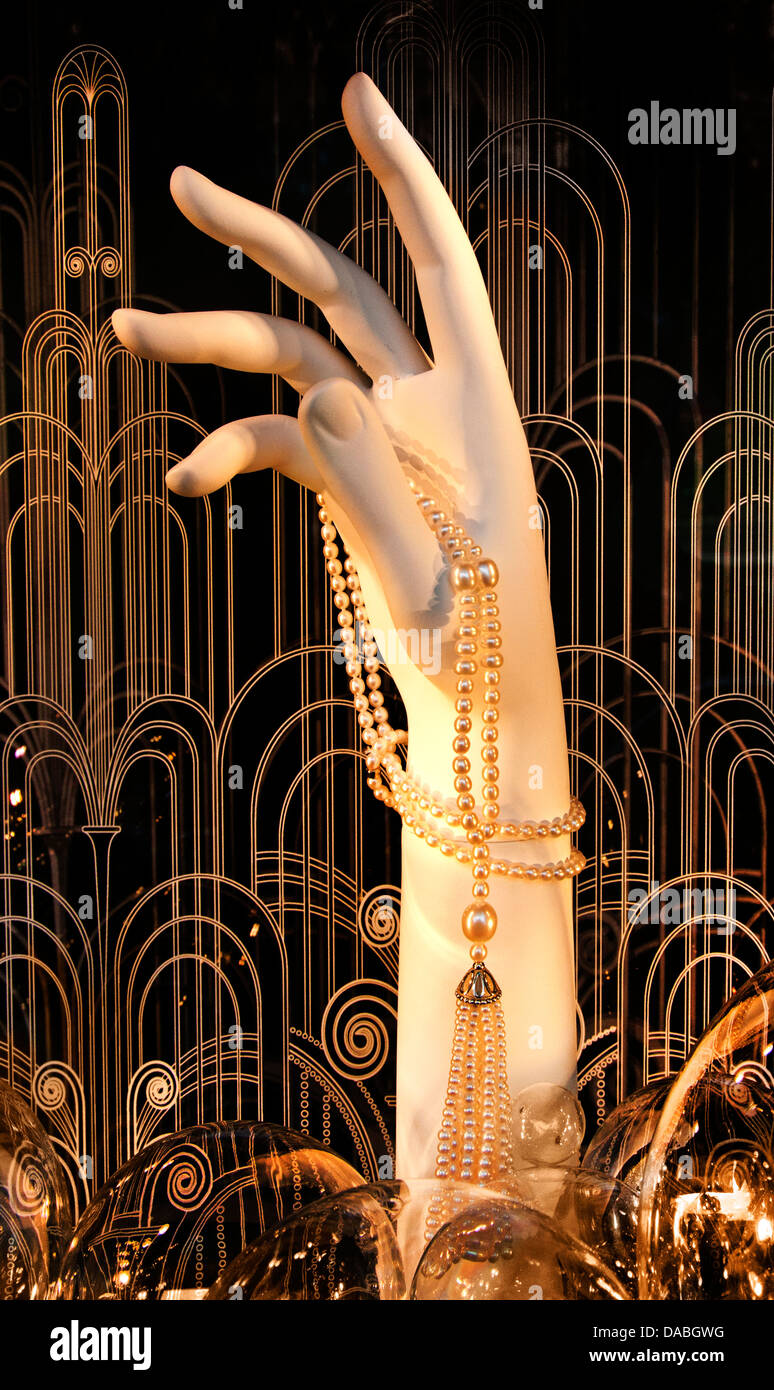 Gatsby Juwelier Halskette Perlen Côte d ' Azur Cote d ' Azur Frankreich Stockfoto