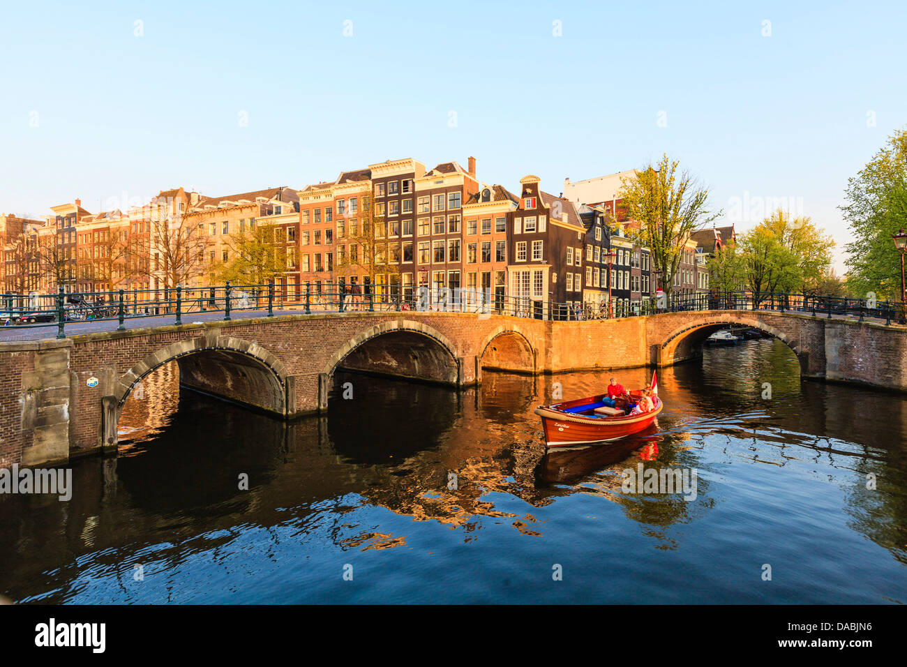 Keizersgracht Kanal, Amsterdam, Niederlande, Europa Stockfoto