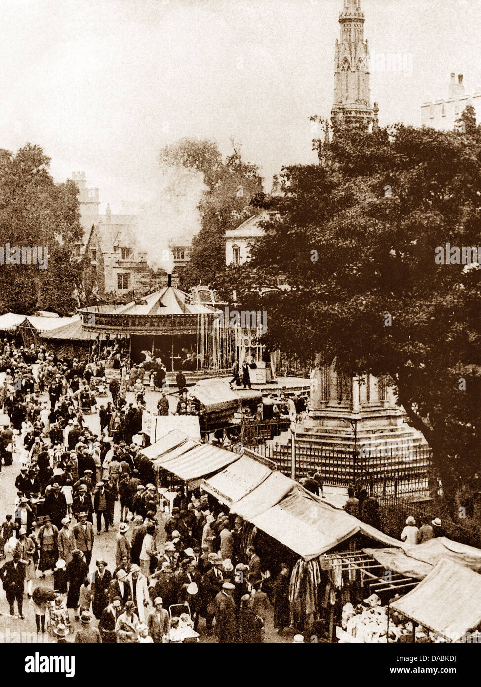 Oxford St. Giles Fair frühen 1900er Jahren Stockfoto