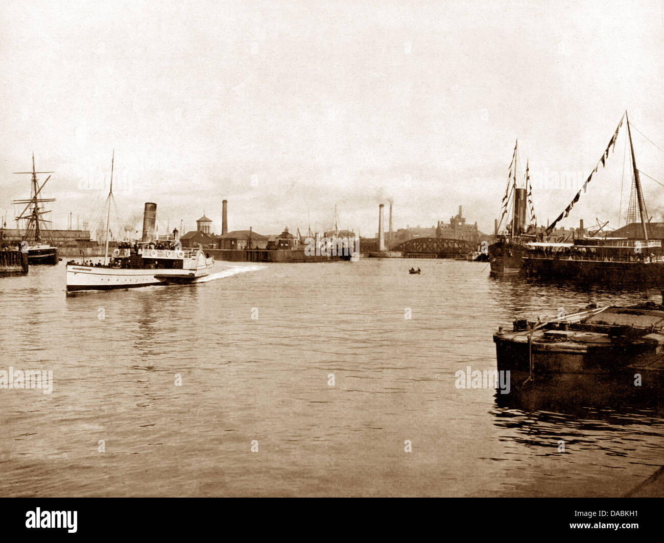 Leith Harbour frühen 1900er Jahren Stockfoto