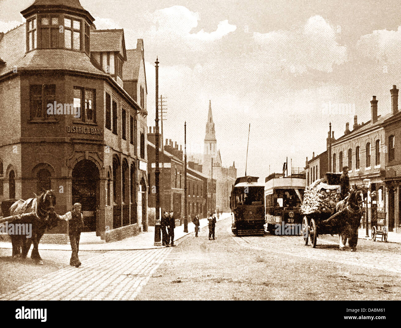 Castleton Manchester Straße 1900 Stockfoto