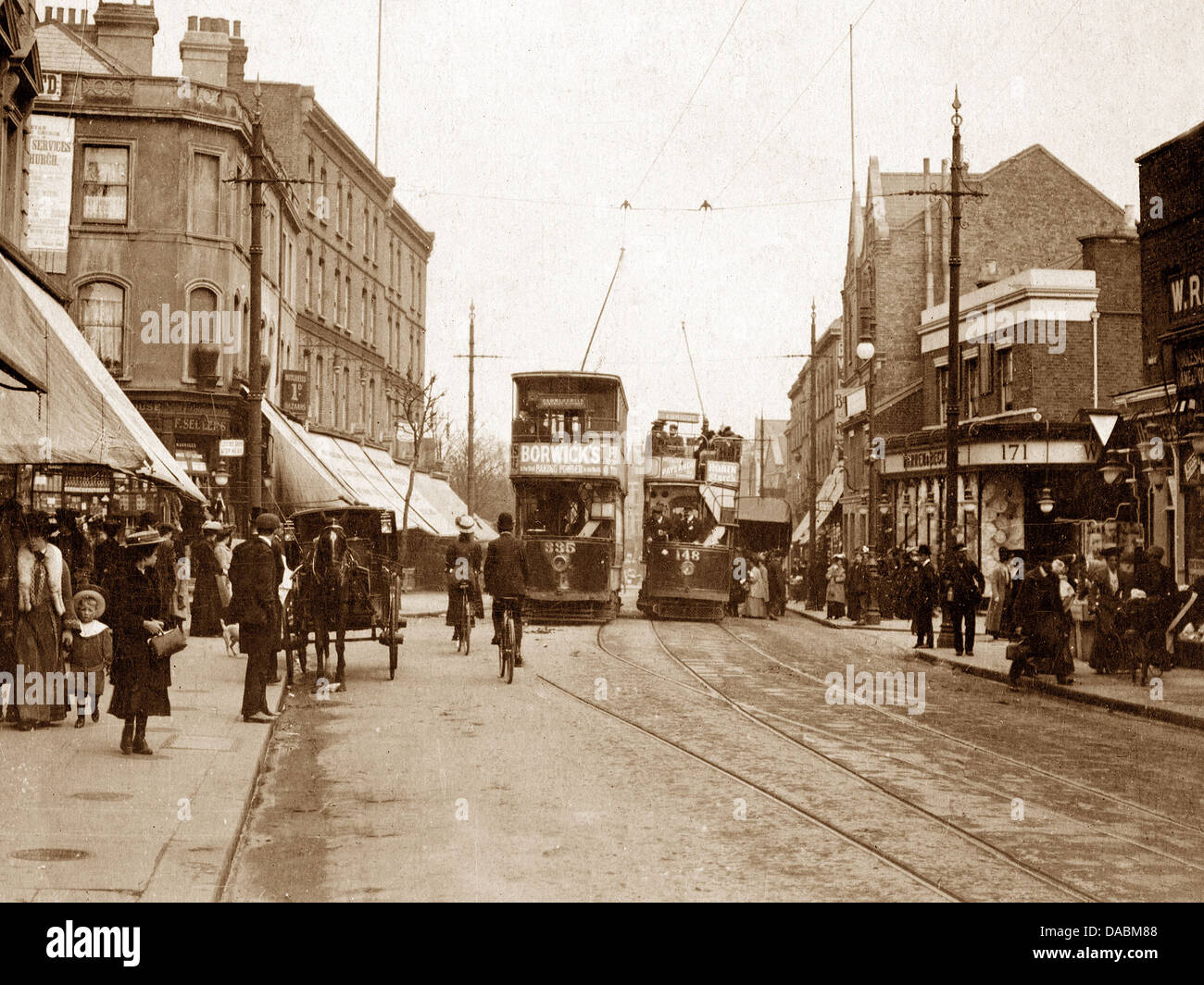 Acton High Street London 1900 Stockfoto