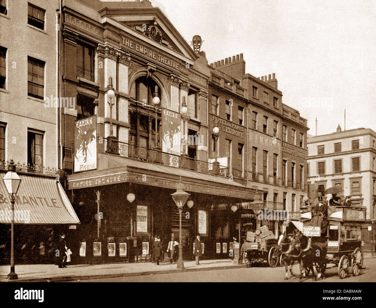 London Empire Theatre Leicester Square viktorianischen Zeit Stockfoto