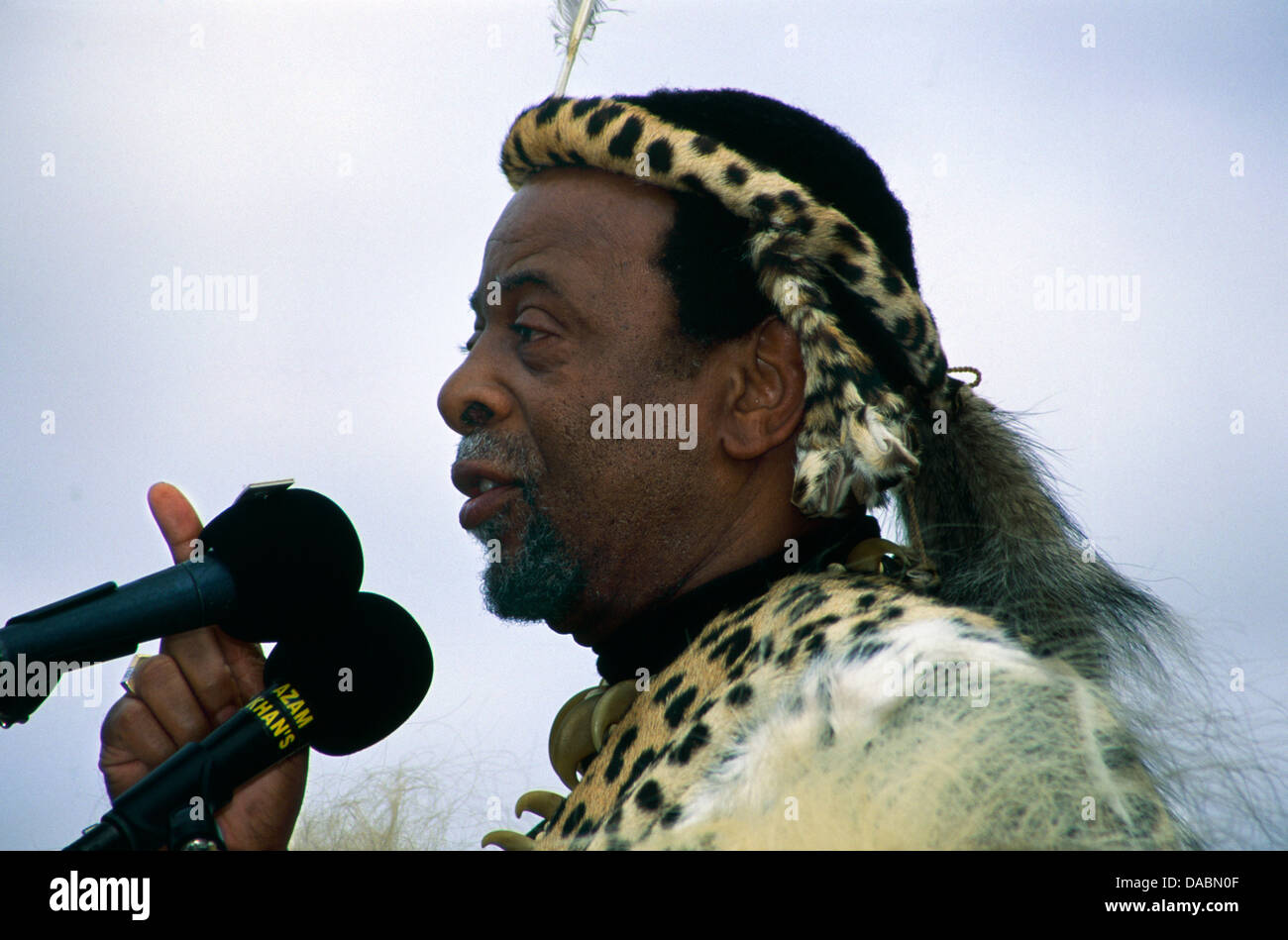 König Goodwill Zwelithini König AmaZulu (den Zulu) liefert eine Adresse Shaka Day