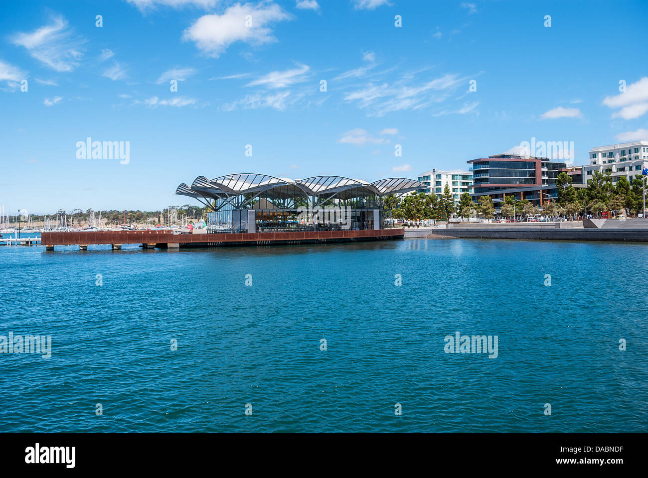 Das Meer in der Stadt Geelong in Victoria, Australien. Stockfoto