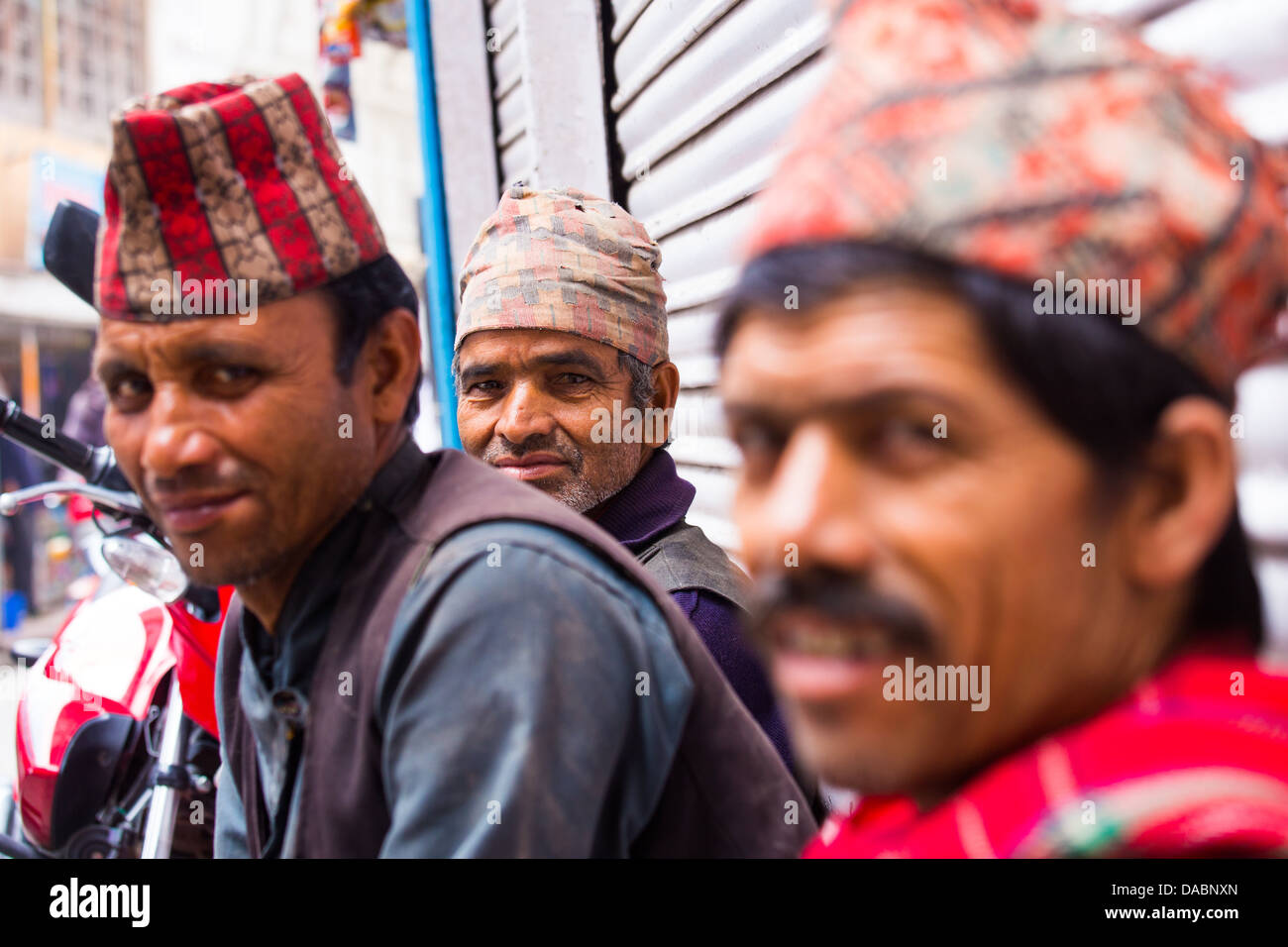 Einheimische Männer in Landour, Mussoorie, Indien Stockfoto
