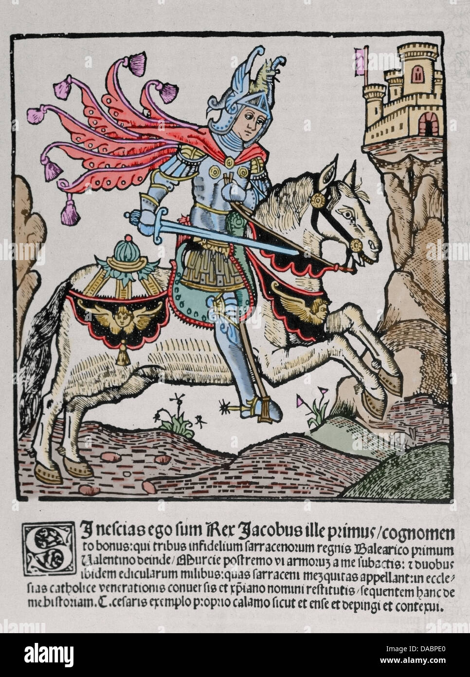 James i. der Eroberer (1208 –1276) König von Aragon. Gravur. Stockfoto