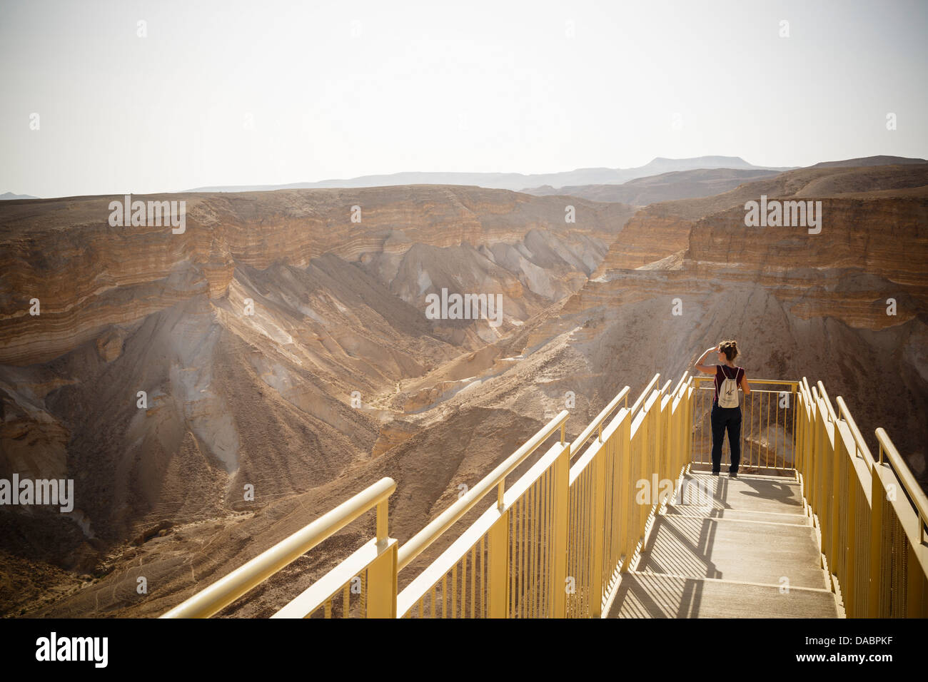Blick über die Judäische Wüste von Masada Festung, Israel, Nahost Stockfoto