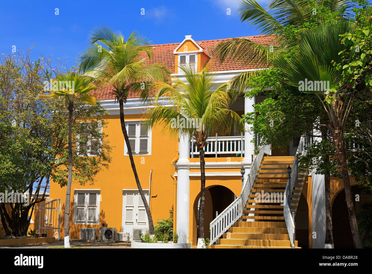 Regierungsgebäude, Kralendijk, Bonaire, West Indies, Karibik, Mittelamerika Stockfoto