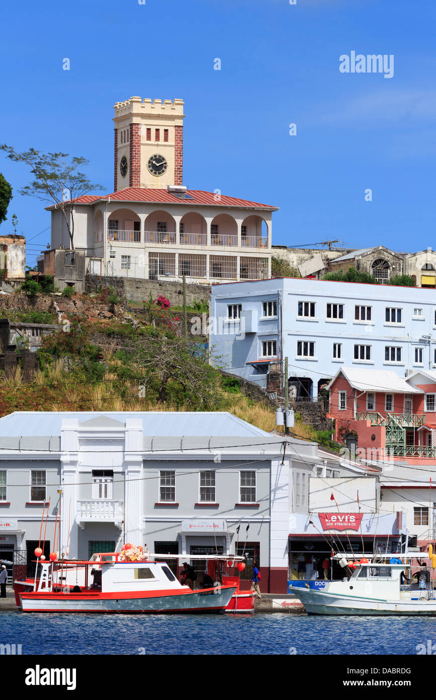 Hurrikan beschädigt, anglikanische Kirche, St. Georges, Grenada, Windward-Inseln, West Indies, Karibik, Mittelamerika Stockfoto