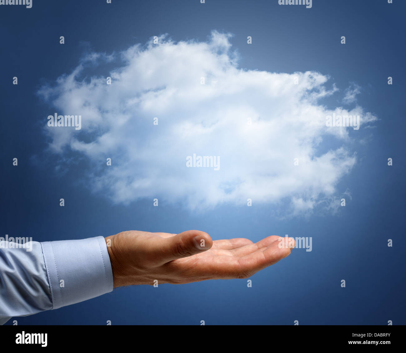 Cloud-computing oder Träume und Sehnsüchte-Konzept Stockfoto