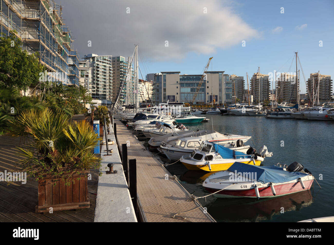 Ocean Village Marina in Gibraltar Stockfoto