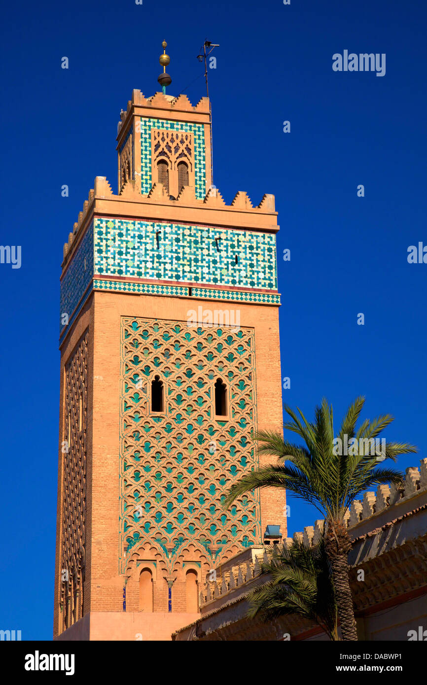 Kasbah Moschee, UNESCO-Weltkulturerbe, Marrakesch, Marokko, Nordafrika, Afrika Stockfoto