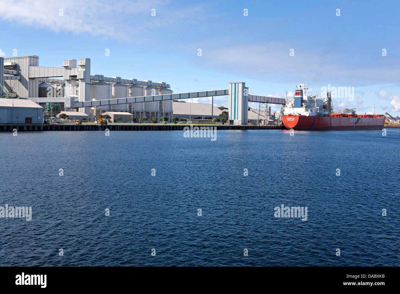 Bulk-Korn Träger Poseidon an CBH Terminal geladen Albany Western Australia Stockfoto