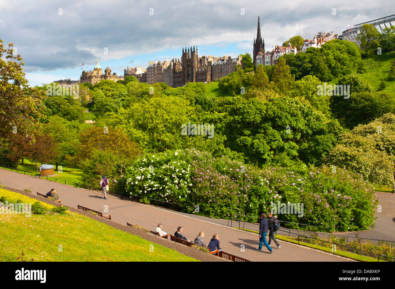 Princes Street Gardens in West Edinburgh Schottland Großbritannien UK Mitteleuropa Stockfoto