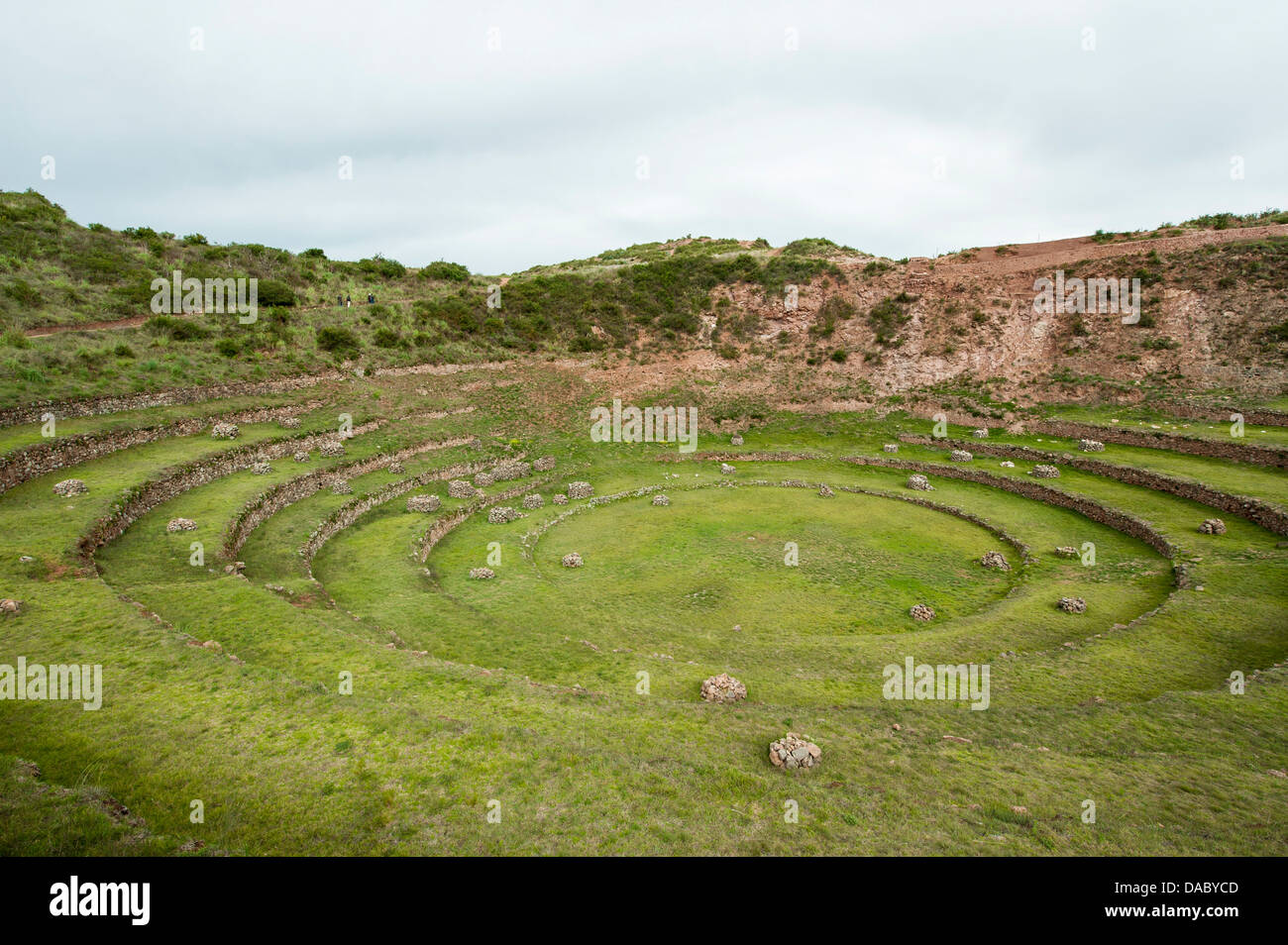 Moray Inka landwirtschaftliche Labor Ruinen in der Nähe von Maras, Heiliges Tal, Peru, Südamerika Stockfoto