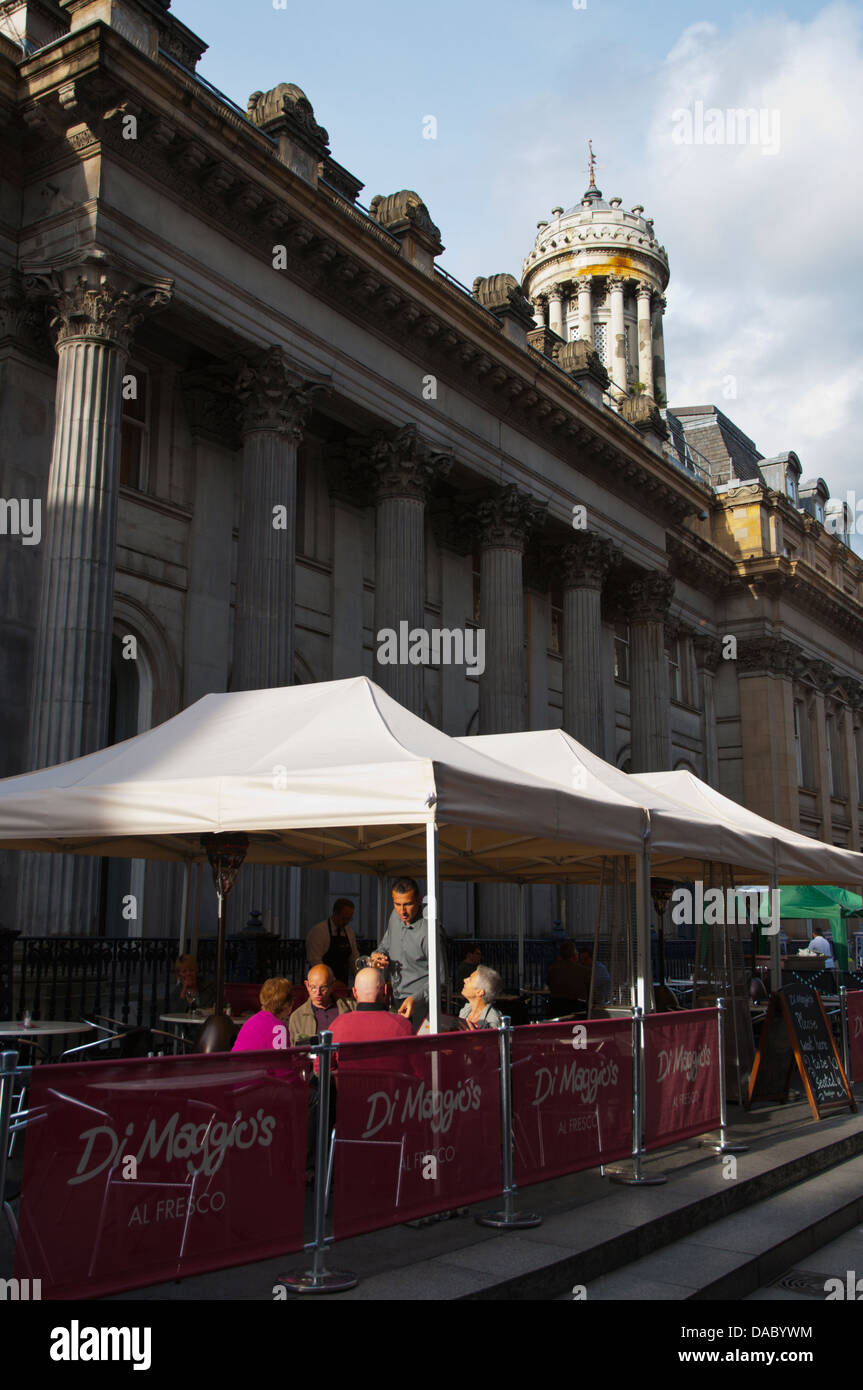 Restaurantterrasse Kaufmann Stadt Glasgow Schottland Großbritannien UK Mitteleuropa Stockfoto