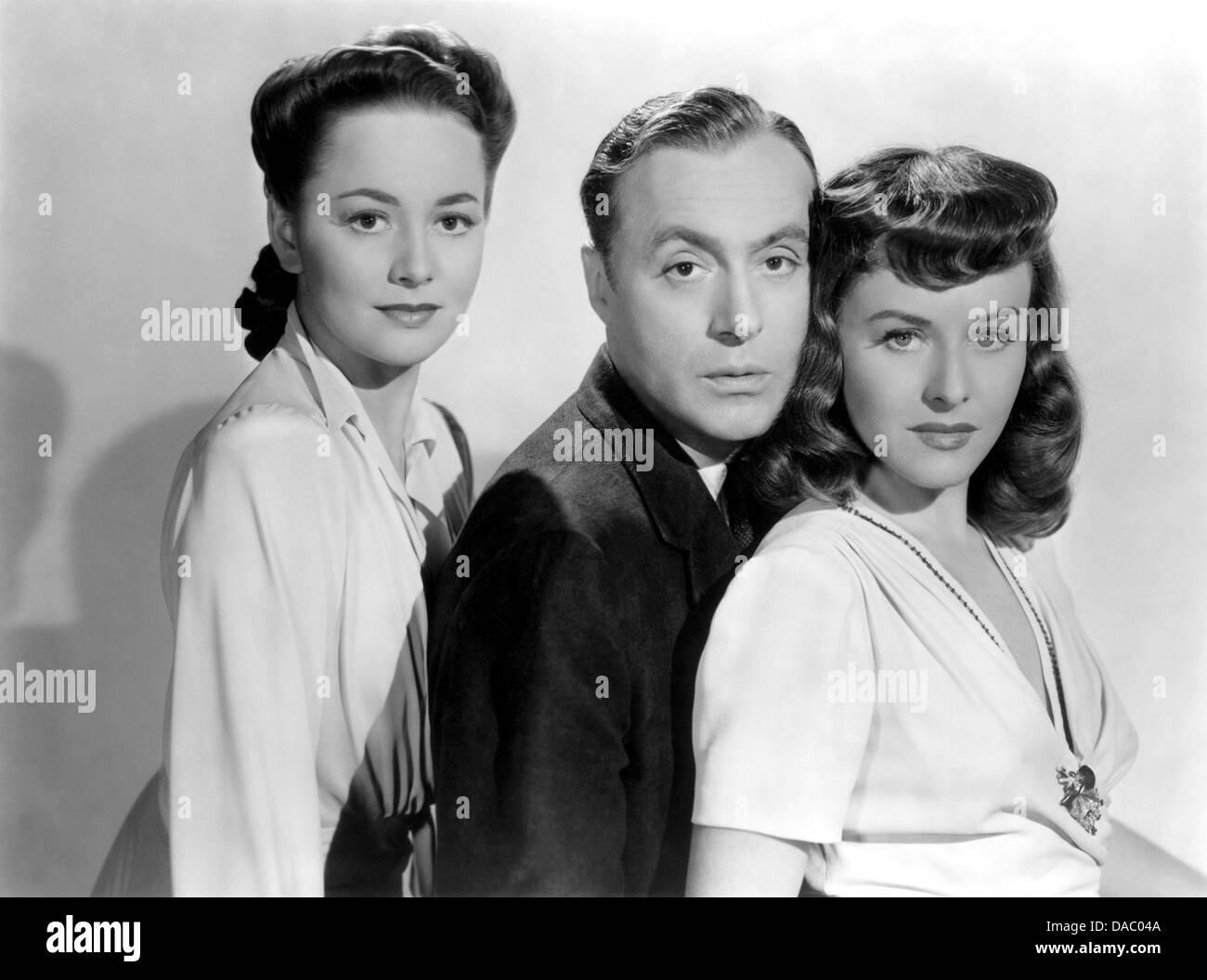 HOLD BACK THE DAWN 1941 Paramount Film mit von links: Olivia de Havilland, Charles Boyer, Paulette Goddard Stockfoto