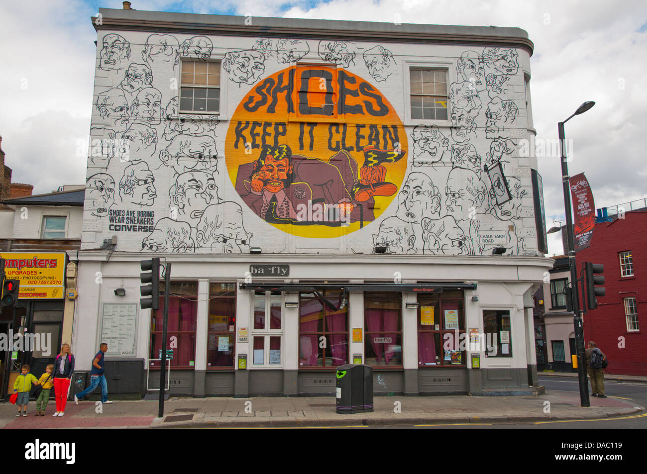 Chalk Farm Road Straße Camden Town Bezirk London England Großbritannien UK Europe Stockfoto