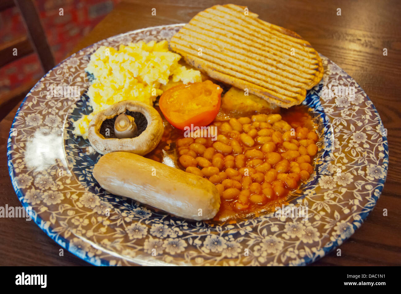 Vegetarisches Frühstück Gasthaus Kette Pub Restraurant London England Großbritannien UK Mitteleuropa Stockfoto