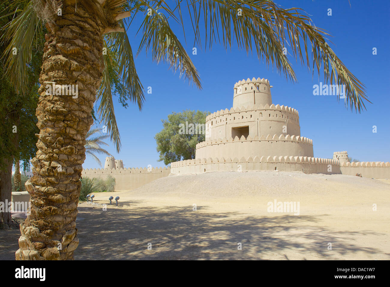 Al Jahili Fort, Al Jahili Park, Al Ain, Abu Dhabi, Vereinigte Arabische Emirate, Naher Osten Stockfoto