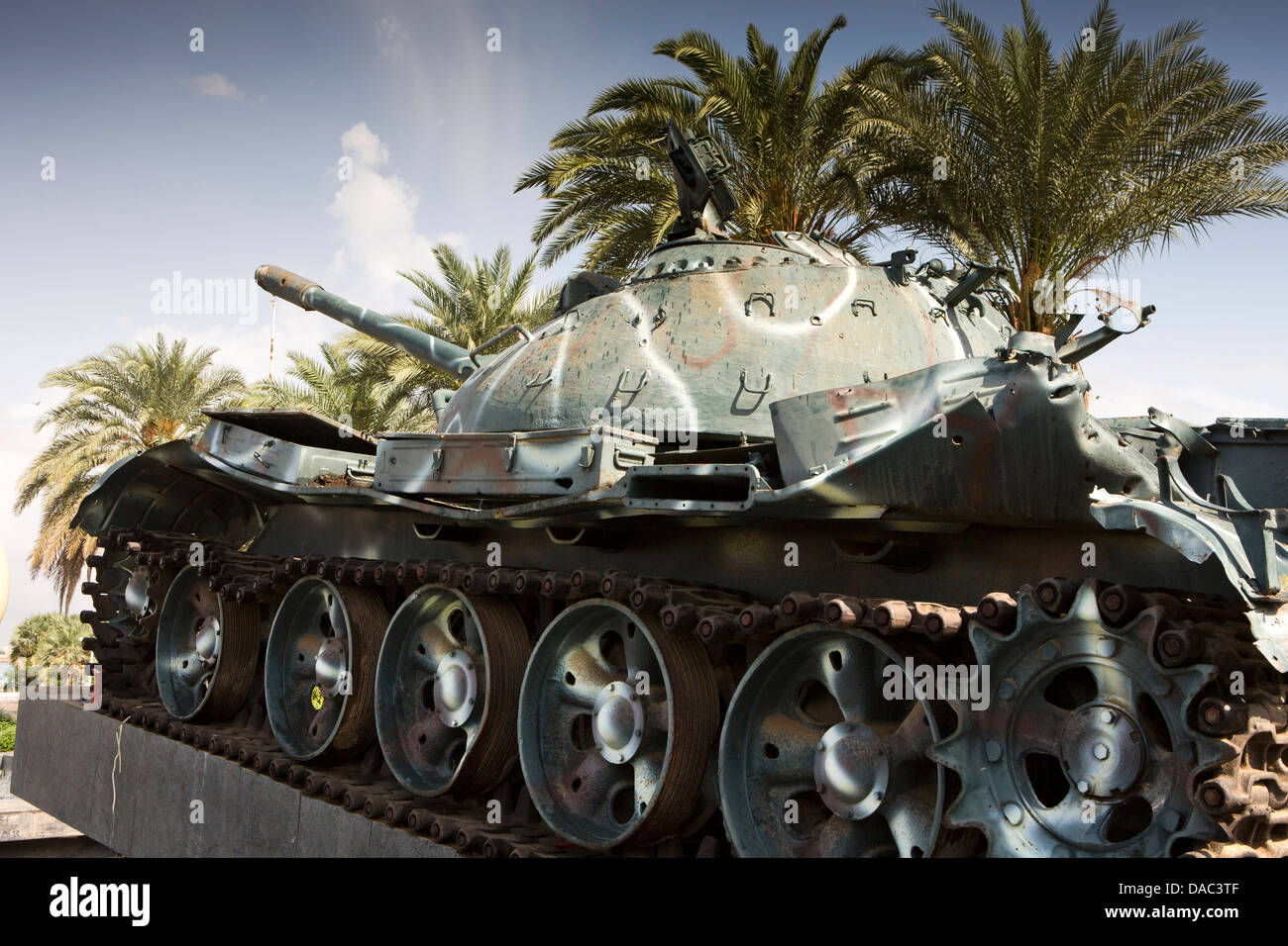 Afrika, Eritrea, Massawa, Tualud, Krieg Speicher Platz drei äthiopischen Panzer bilden Denkmal 1990 Krieg Stockfoto