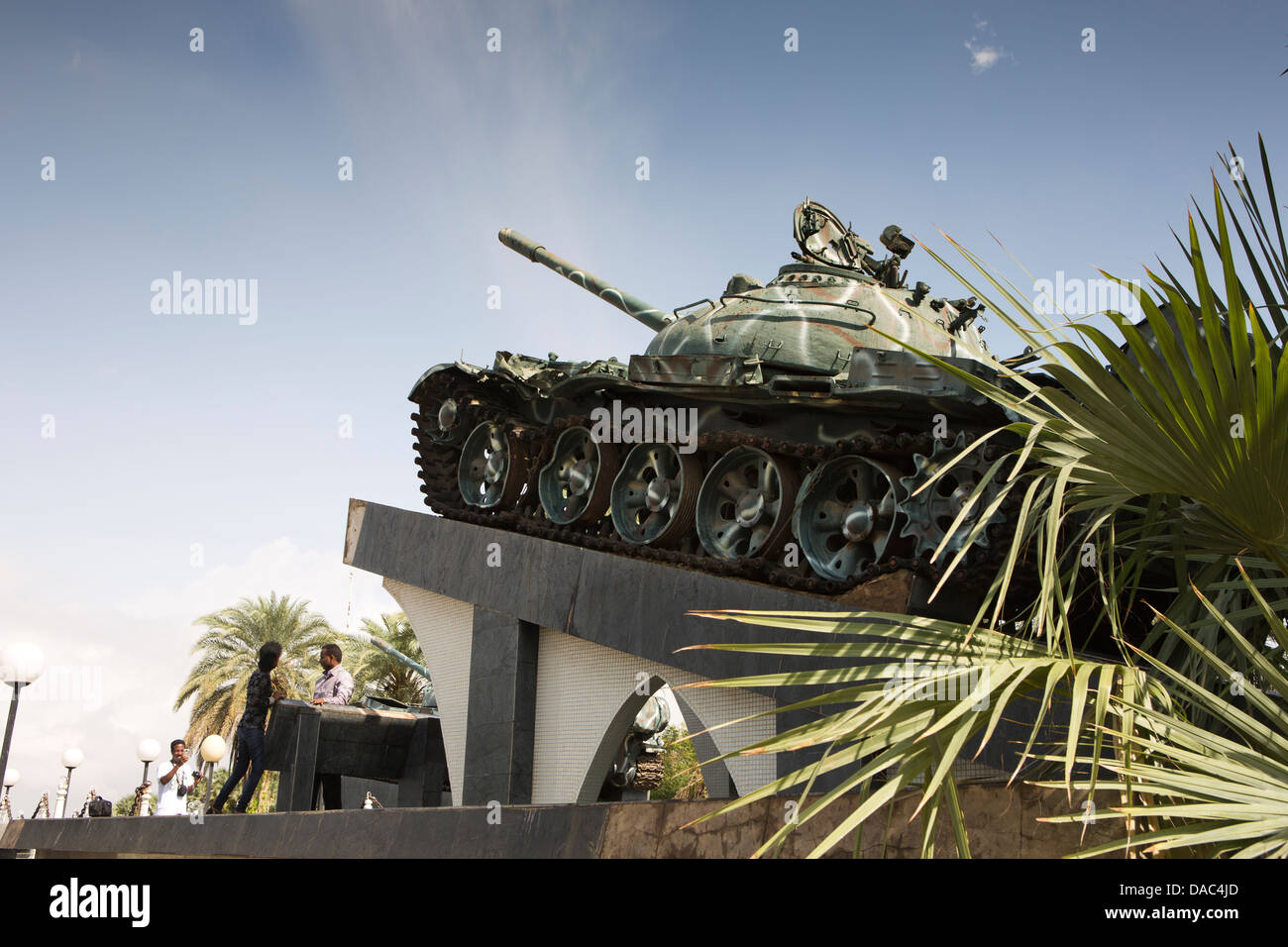 Afrika, Eritrea, Massawa, Tualud, Krieg Speicher Platz, äthiopische tank bilden Denkmal 1990 Krieg Stockfoto