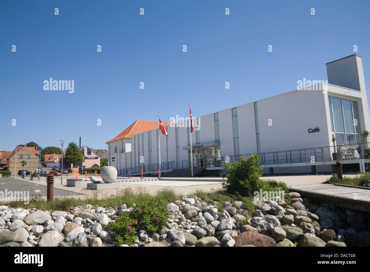 Ebeltoft Dänemark EU Glasmuseet Ebeltoft ist ein Museum für die Ausstellung und Sammlung von zeitgenössischen Glaskunst weltweit Stockfoto